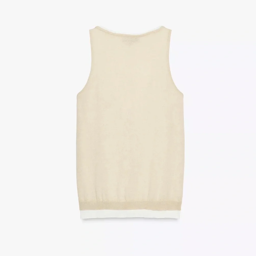 ❗️LAST DAY 3/21❗️WILL BE REMOVED❗️Zara Double Layered Cream Tank Top - Picture 6 of 7